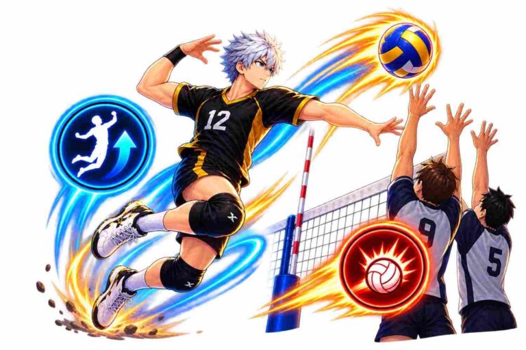 The Spike Cross mod APK volleyball gameplay with powerful spike action.