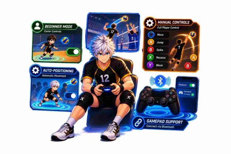 The Spike mod APK gameplay with beginner mode, manual controls and gamepad support.