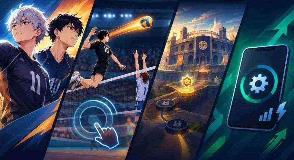 The Spike Mod iOS gameplay with volleyball action on iPhone.
