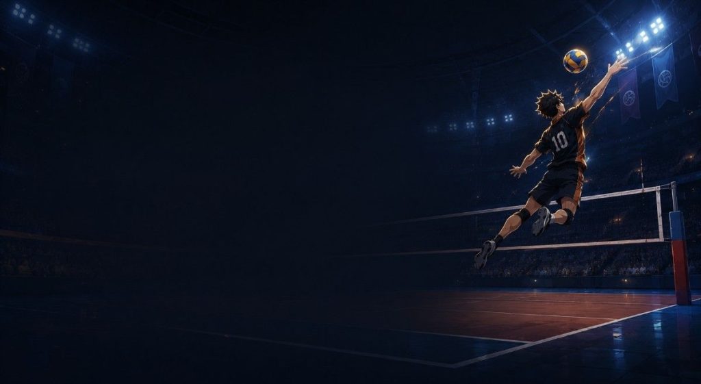 The Spike old version volleyball gameplay with classic characters and match action.